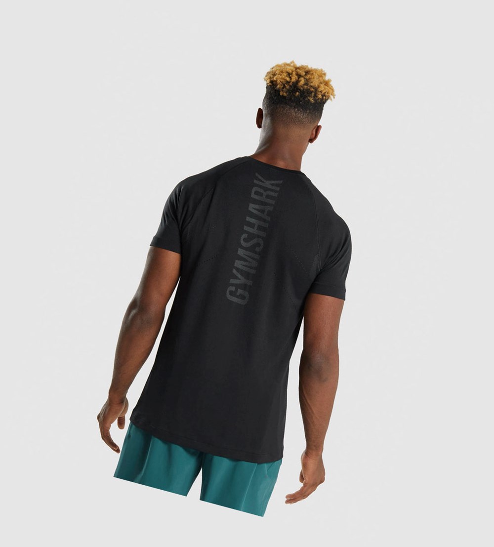 Comprar Camiseta Gymshark Online Perú - Sports Hombre Negras